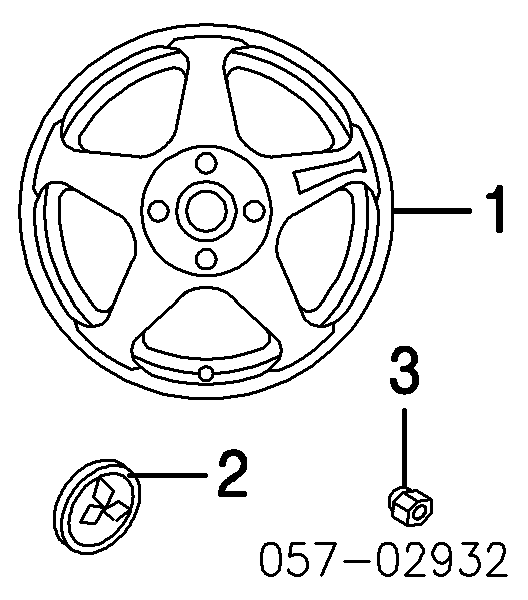 MR133768 Mitsubishi Coberta de disco de roda