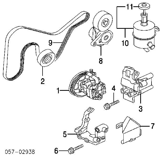 S2528135060 Hyundai/Kia Rolo parasita da correia de transmissão