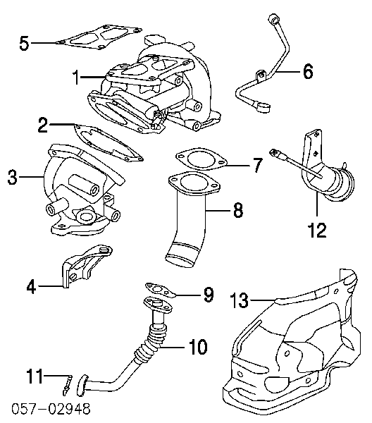 MD174244 Mitsubishi Vedante de mangueira de derivação de óleo de turbina