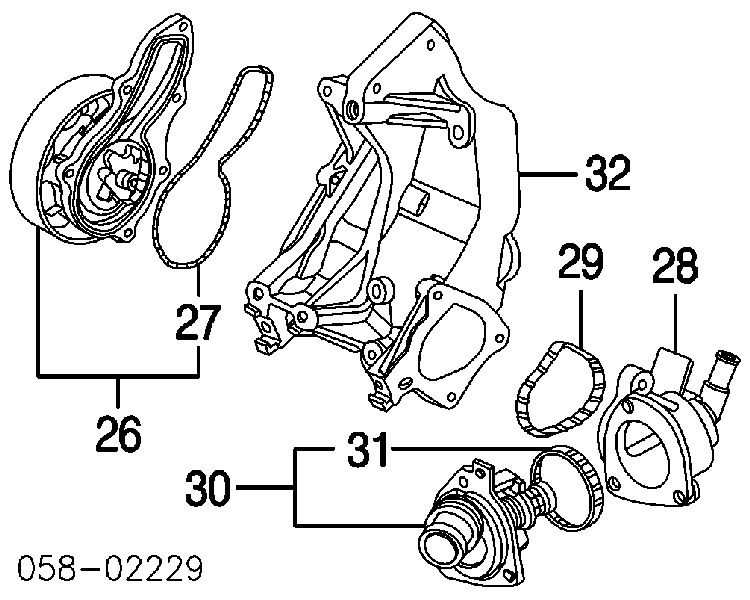 19200RBB003 Honda Bomba de água (bomba) de esfriamento
