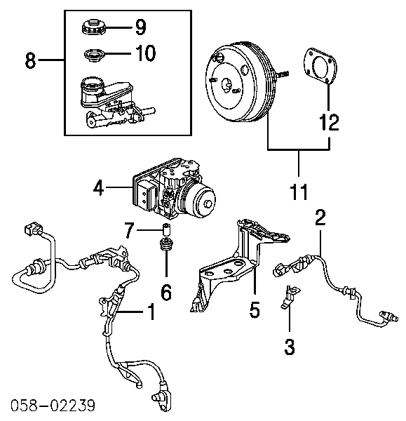 57470SEA013 Honda Sensor ABS traseiro direito