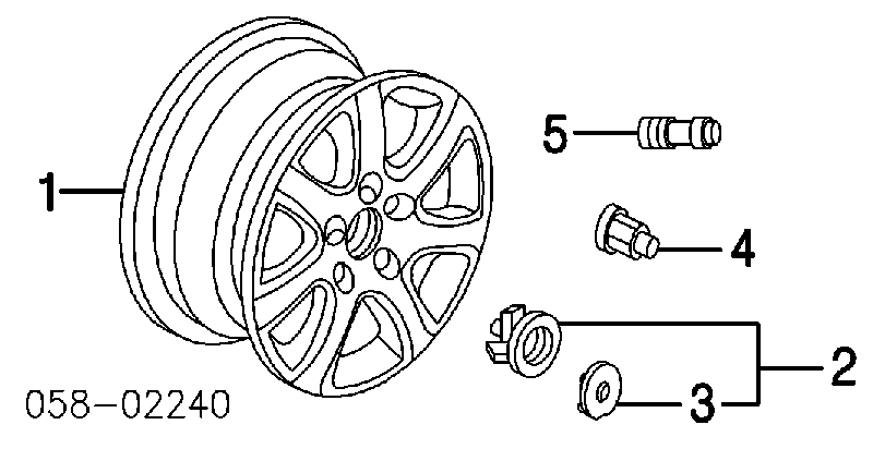 90381S4L003 Honda Porca de roda