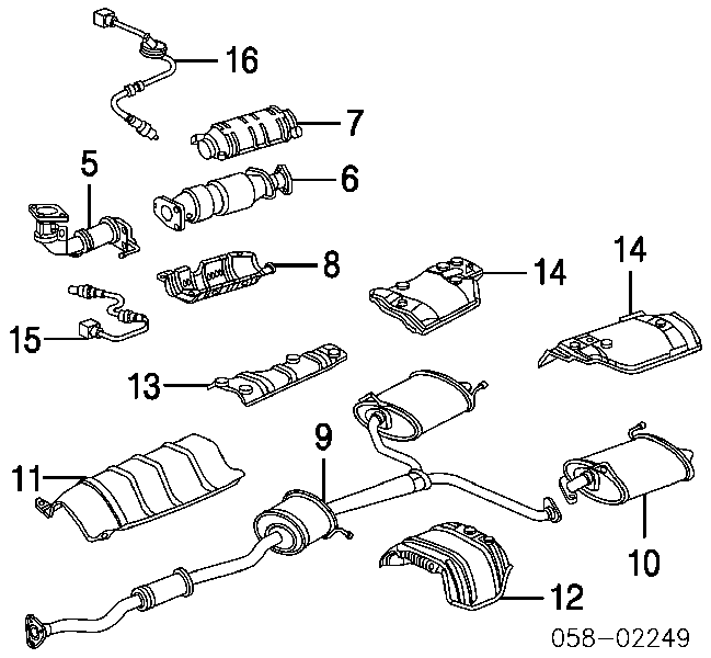 18035SEAJ01 Honda Silenciador, parte traseira