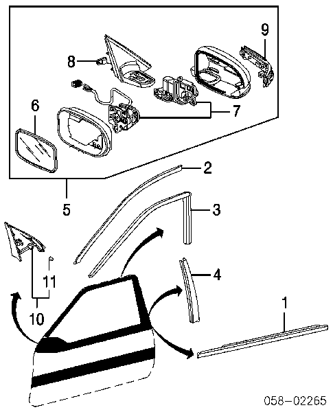 34300SEA003 Honda Pisca-pisca de espelho direito