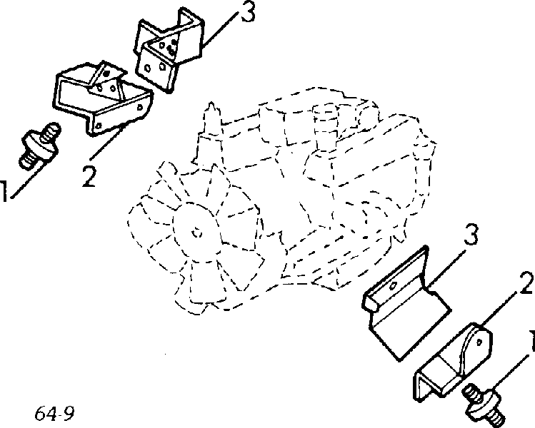 Coxim (suporte) dianteiro de motor Land Rover Discovery I LG, LJ