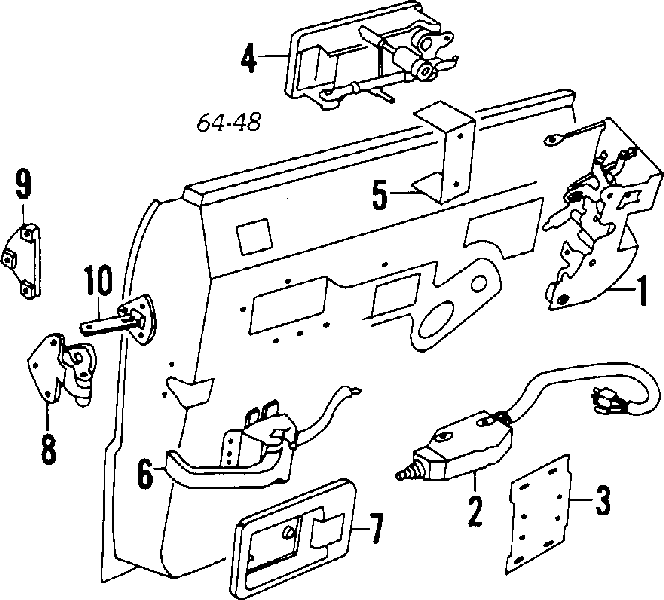 Fecho da porta dianteira esquerda para Land Rover Discovery I LG, LJ