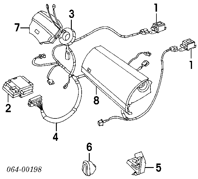 YRC100350 Land Rover Anel AIRBAG de contato, cabo plano do volante