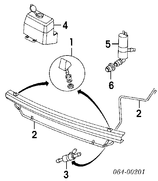 AMR1890 Land Rover Injetor de fluido para lavador da luz dianteira