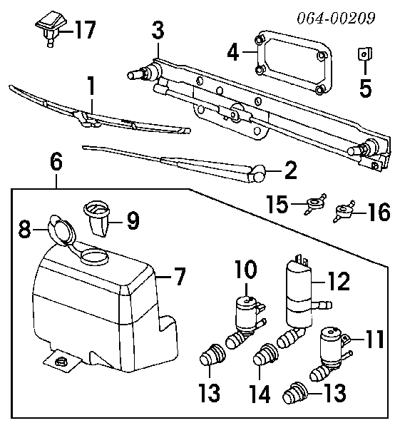 AMR1515 Land Rover Trapézio de limpador pára-brisas