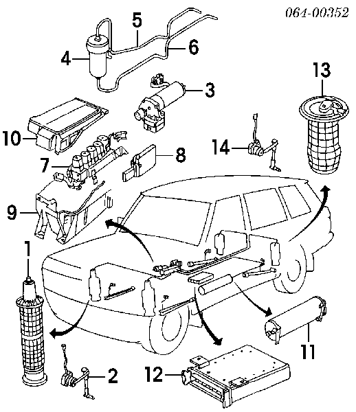ANR4499 Land Rover Unidade de controlo de suspensão pneumática