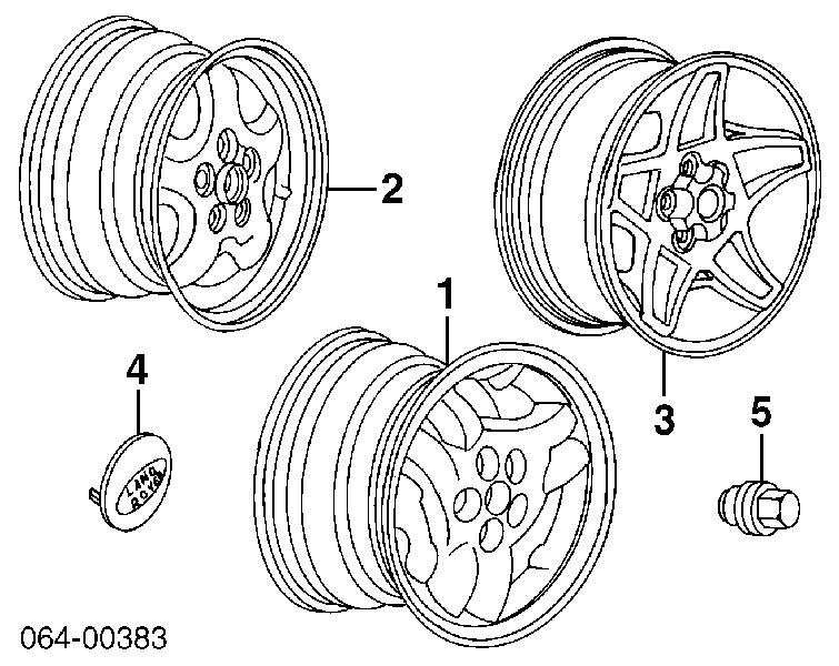 Porca de roda para Land Rover Range Rover II LP, P38A