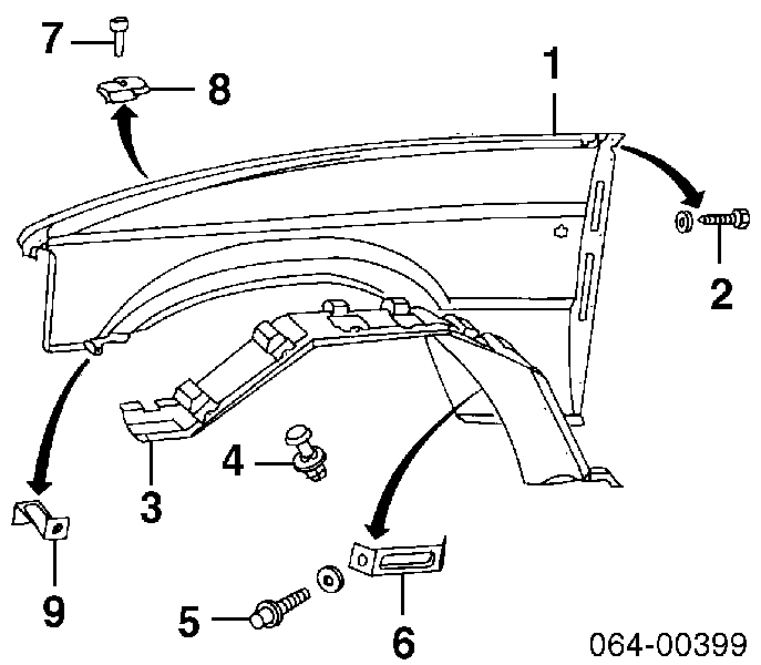 Pára-lama dianteiro direito para Land Rover Discovery II LJ ,LT