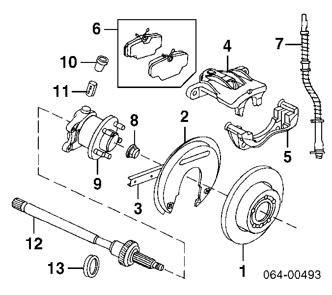 SDB000470 Land Rover Disco do freio traseiro