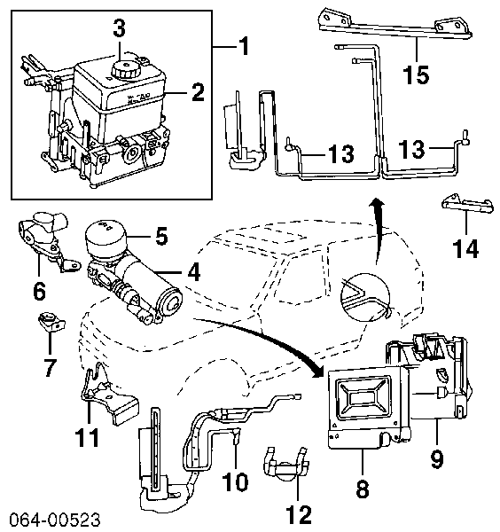 151L09 Japko Sensor dianteiro de ABS