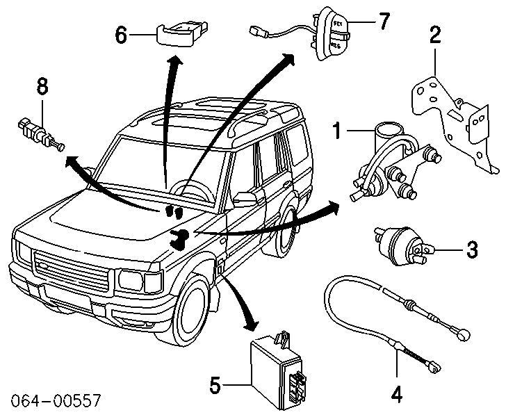 XKB000010 Land Rover Sensor de ativação do sinal de parada