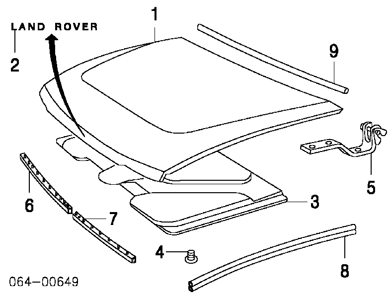 Isolamento de ruído da capota para Land Rover Discovery II LJ ,LT