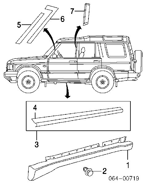STC50032 Land Rover Arcos (limiares) laterais