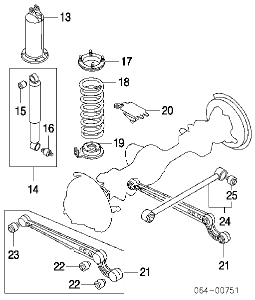 RNB103533 Land Rover Amortecedor dianteiro