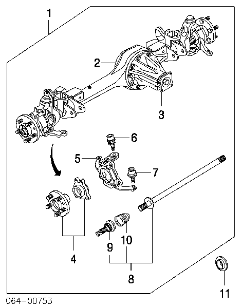 Bota de proteção externa de junta homocinética do semieixo dianteiro Land Rover Discovery II SUV (LJ ,LT) (1998 - 2004) II