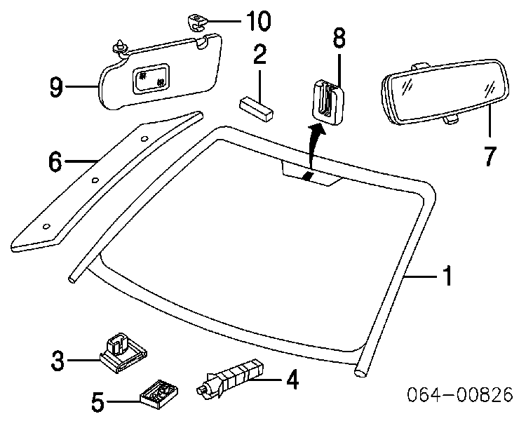 Espelho de salão interno para Land Rover Freelander I L314
