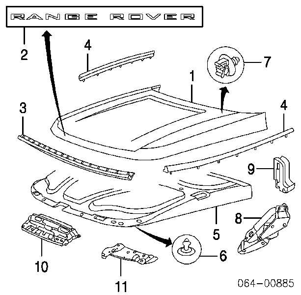 Capota para Land Rover Range Rover II LP, P38A
