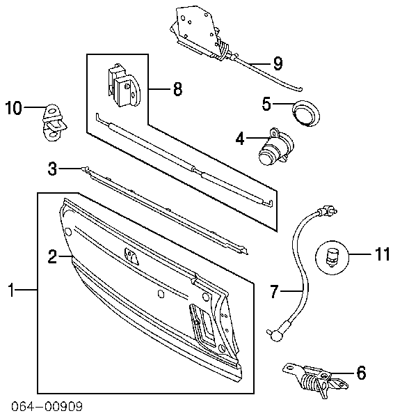 Porta traseira (3ª/5ª porta-malas (tampa de alcapão) para Land Rover Range Rover II LP, P38A