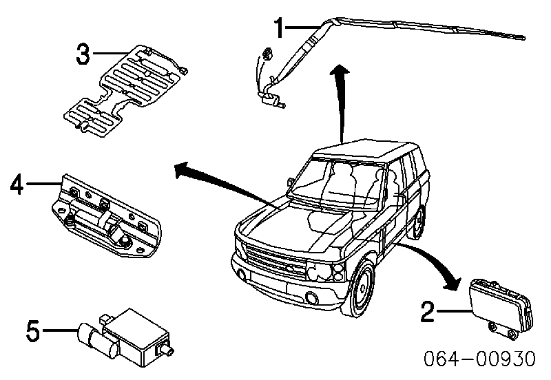 EHM000130 Land Rover Cinto de segurança (AIRBAG) da porta dianteira esquerda