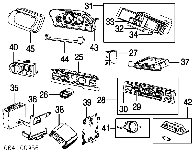 Botão de ativação do sinal de emergência para Land Rover Range Rover III L322