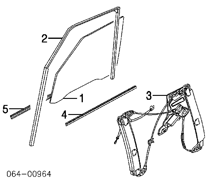  Mecanismo de acionamento de vidro da porta dianteira direita Land Rover Range Rover III SUV (L322) (2002 - 2009) III