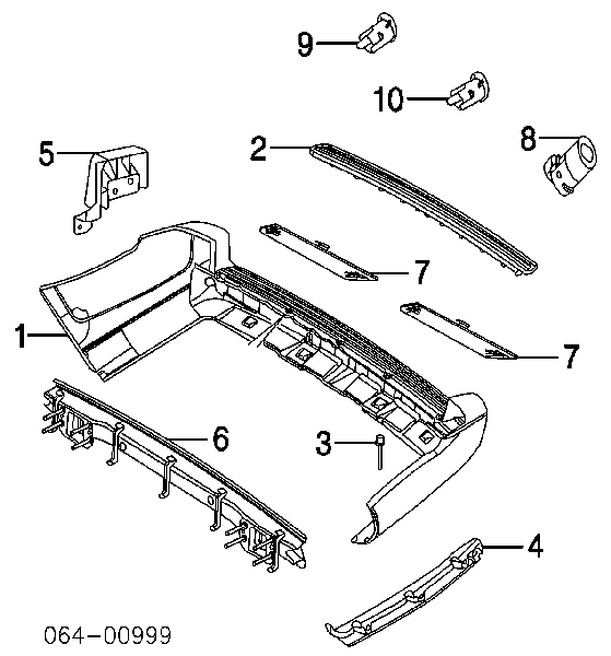 DQC000060LML Land Rover Pára-choque traseiro
