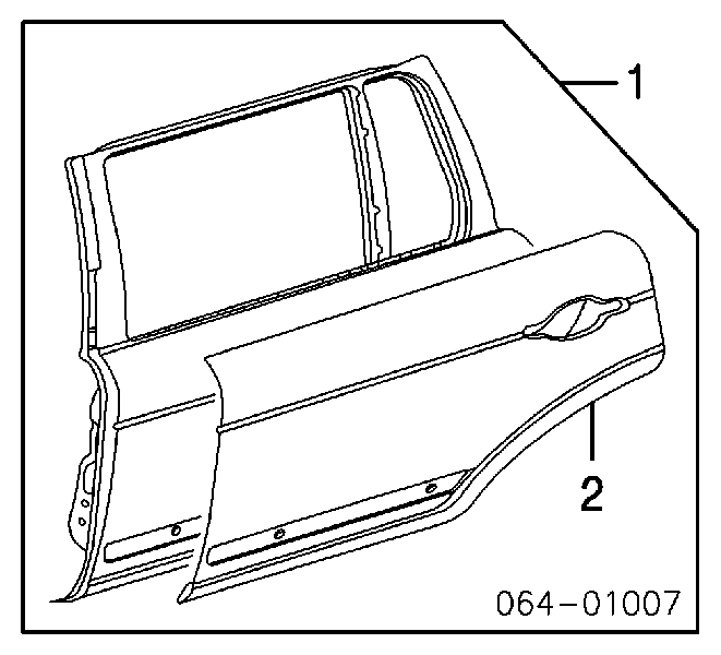 LR034202 Land Rover Porta traseira direita