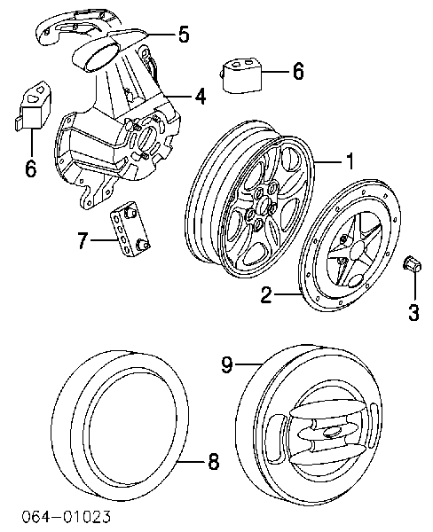 BHU490010 Land Rover Consola da roda de recambio