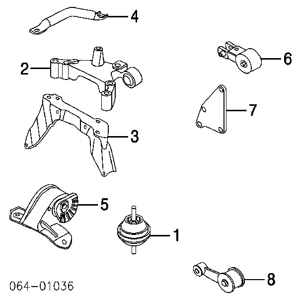 KKB103360 Land Rover Coxim (suporte) direito de motor