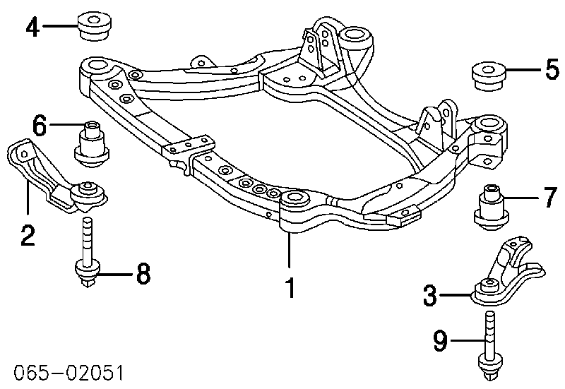 5102348030 Toyota Consola de viga dianteira
