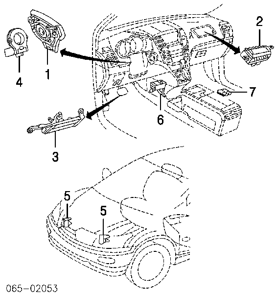 7396048020 Toyota Cinto de segurança (AIRBAG) de passageiro