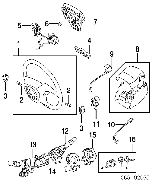 8924548020 Toyota Sensor do ângulo de viragem do volante de direção