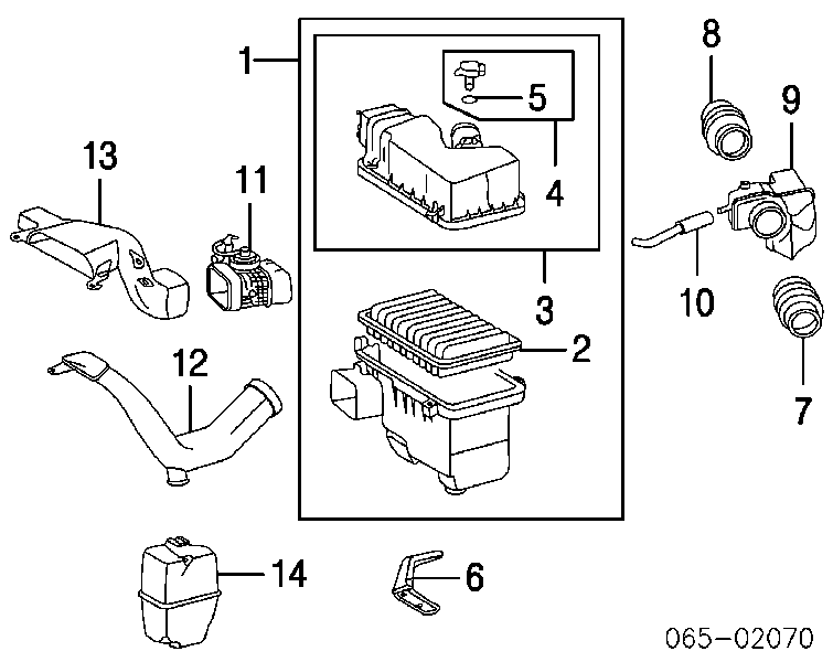 1226120040 Toyota Cano derivado de ventilação de cárter (de separador de óleo)