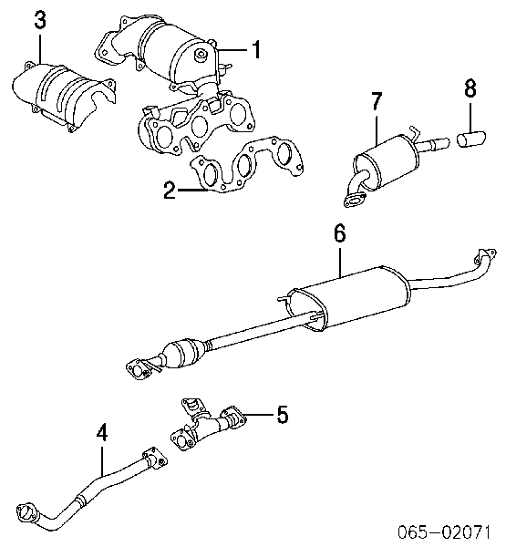 Silenciador, parte traseira Lexus RX 300/330/350/400H U3