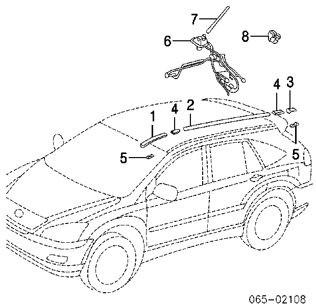 7556152020 Toyota Cápsula (prendedor) de fixação de placas sobrepostas do acesso