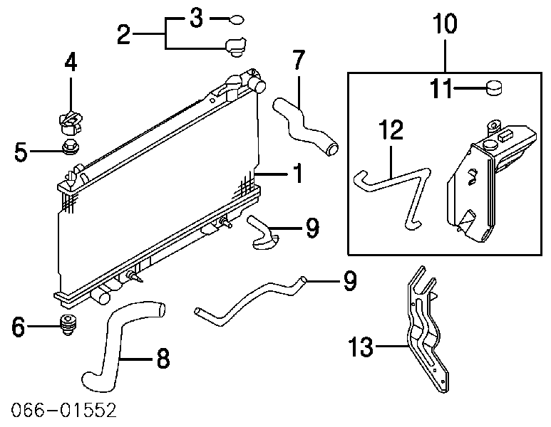 21460CM80B Nissan/Infiniti Radiador de esfriamento de motor
