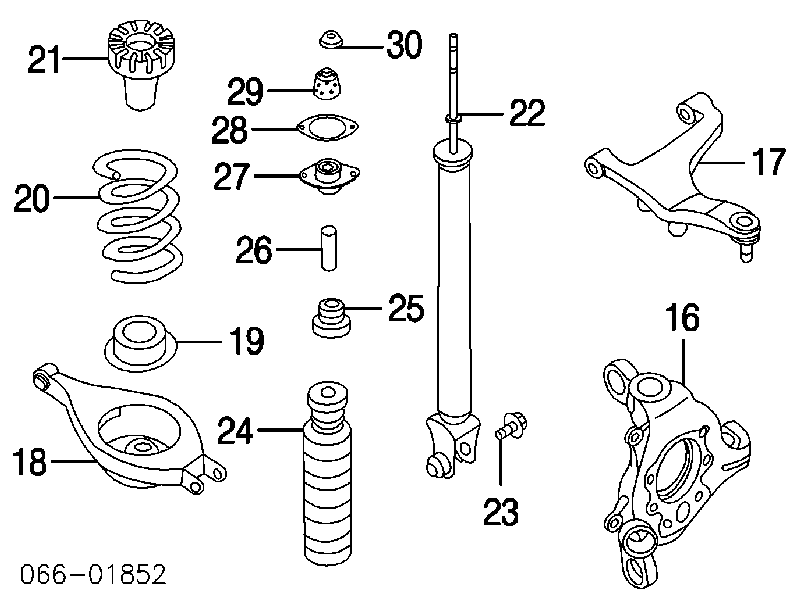 55240CG020 Nissan/Infiniti Bota de proteção de amortecedor traseiro