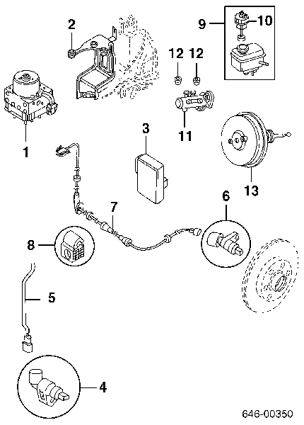  Unidade hidráulico de controlo ABS Audi A3 hatchback (8L1) (1996 - 2003) 