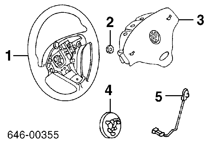 1J0419091AEE74 VAG Volante