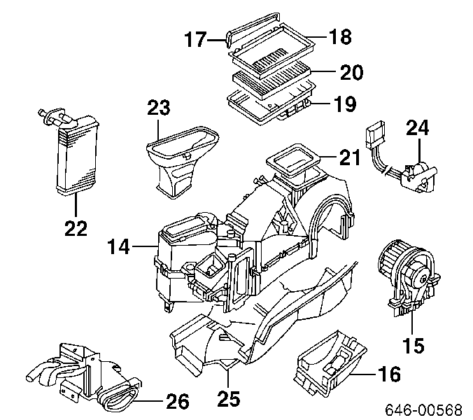 1J0907511 VAG Motor de comporta de recirculação de ar