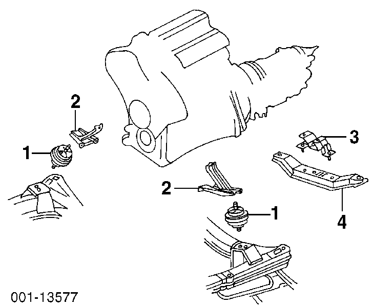 90447547 General Motors Coxim de transmissão (suporte da caixa de mudança)