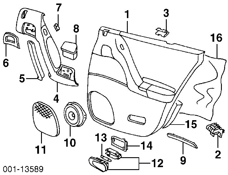 90510071 Opel Alto-falante da porta traseira