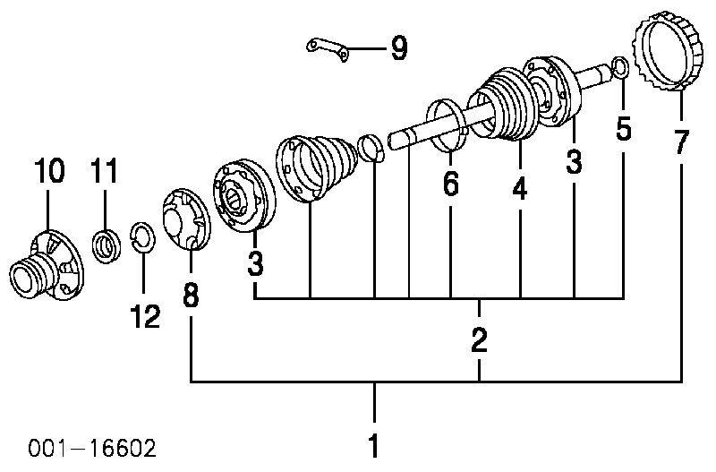 26056982 Opel Junta homocinética externa traseira