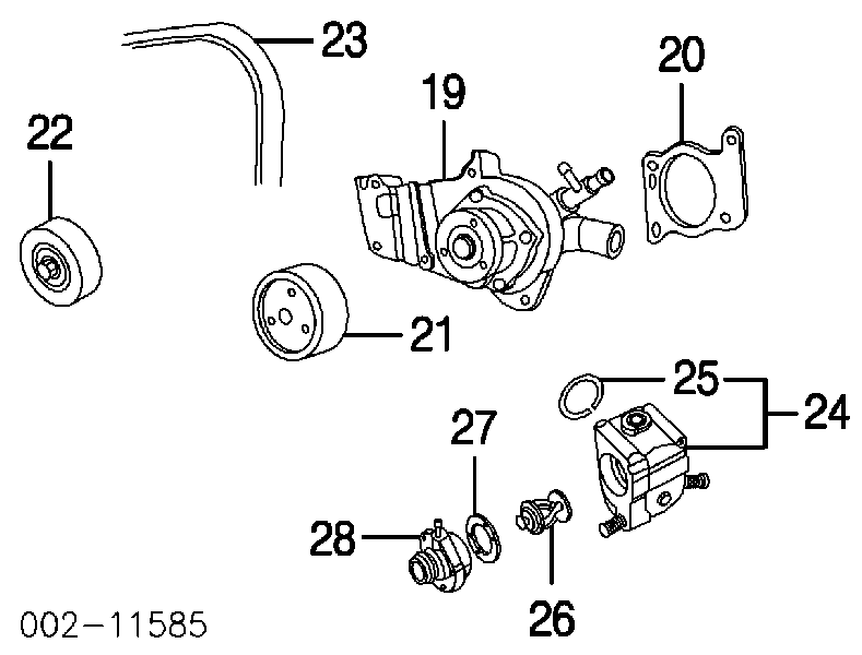 Caixa do termostato para Ford Escape  