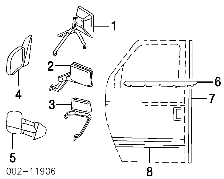 9240994 Alkar Espelho de retrovisão direito