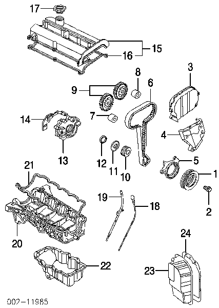 Correia do mecanismo de distribuição de gás Mazda B59712205 preço, a partir de 23,64 USD